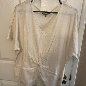 Like new crepe material twist front blouse